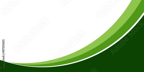 Abstract green wave background, Vector green line background curve element with white space for text and message design, overlapping layers. abstract decoration