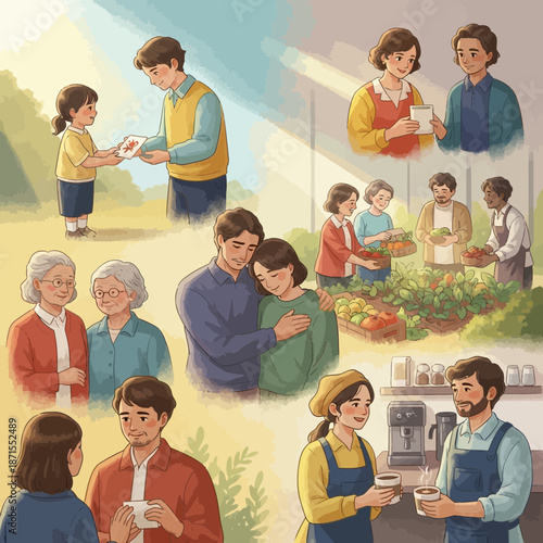 Generations connecting: family, community, moments of care and support