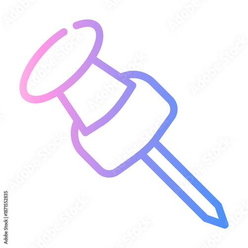 push pin Line Gradient Icon