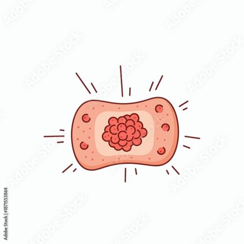 Cancer cell division and growth a microscopic view of disease progression.