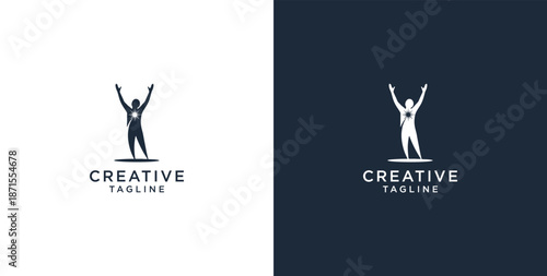 Human community logo vector template. Community health services. Abstract Community Logo