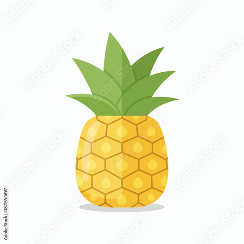 Fresh and Juicy Pineapple Fruit Illustration.