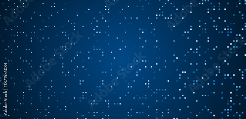 Abstract tech pixel blue background. Vector illustration