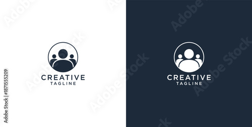Human community logo vector template. Community health services. Abstract Community Logo