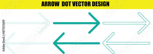 Various teal and light blue arrow vector design elements
