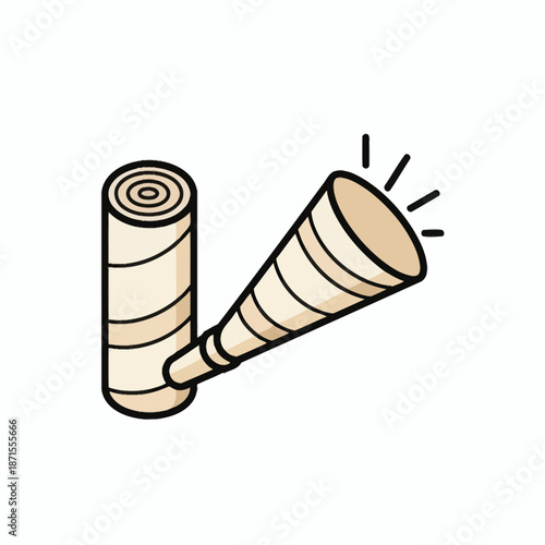 Rolled bandage and a coneshaped bandage medical supplies for first aid and wound care.