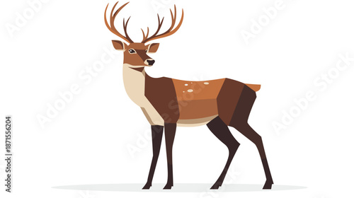 Illustration of a Deer with Antlers.