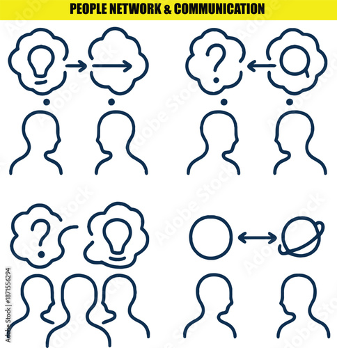 Visualizing communication flow and idea exchange between people