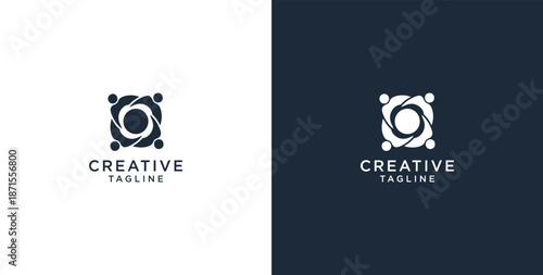Human community logo vector template. Community health services. Abstract Community Logo