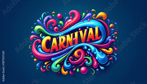 Colorful decoration Carnival text