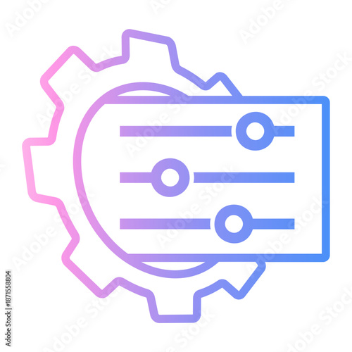settings Line Gradient Icon