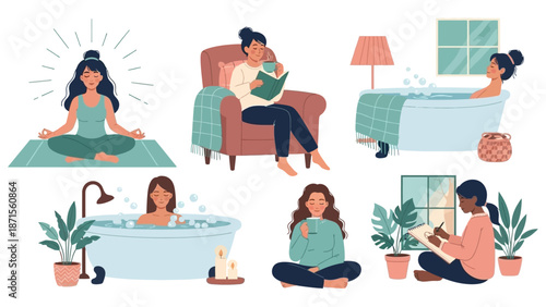 Relaxing self-care routines for cozy home and wellness moments