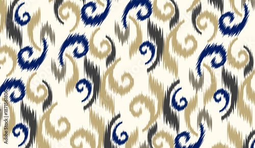 geometric ethnic vintage texture vector art design. textile fashion pattern line ikat seamless pattern and batik fabric texture asian background wallpaper geometry indian. Ethnic abstract ikat art .