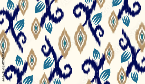 geometric ethnic vintage texture vector art design. textile fashion pattern line ikat seamless pattern and batik fabric texture asian background wallpaper geometry indian. Ethnic abstract ikat art .