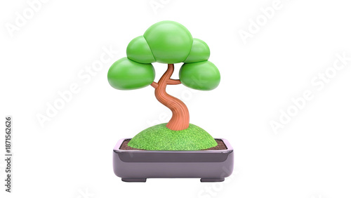 Stylized Bonsai Tree in a Pot
