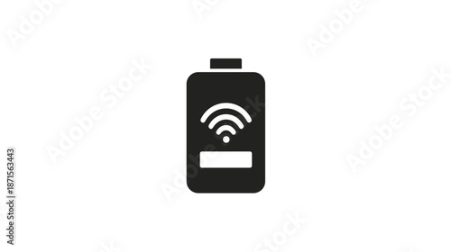 Portable WiFi Hotspot Device Icon Illustration.