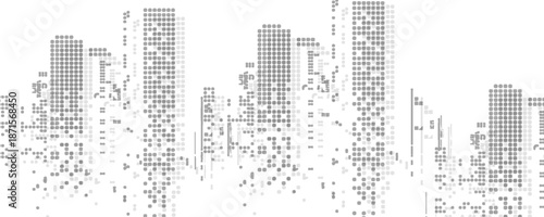 Modern city skyline life abstract background design with square design concept. City skyscraper silhouette. Vector 10