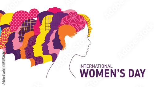 International Women's Day Concept With Diverse Female Profiles