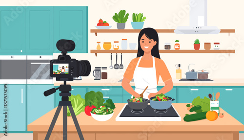 Cooking in the Kitchen.