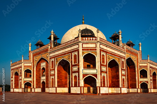 Delhi, India - February 12, 2023:  Battashewala site, the funerary complex of three Mughal period tombs.