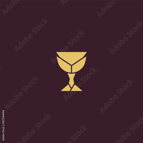 Geometric abstract chalice logo representing ritual, value, and sacred elegance.