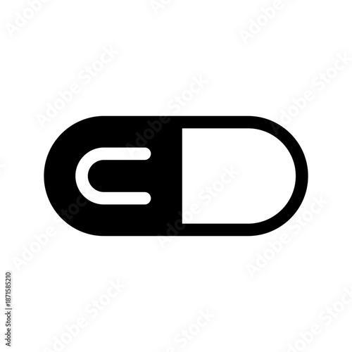 Pill Icon Vector Symbol Design Illustration