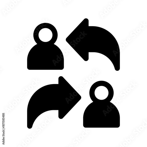 Exchange Icon Vector Symbol Design Illustration