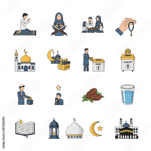 Islamic Symbols and Icons Collection Illustration 3.