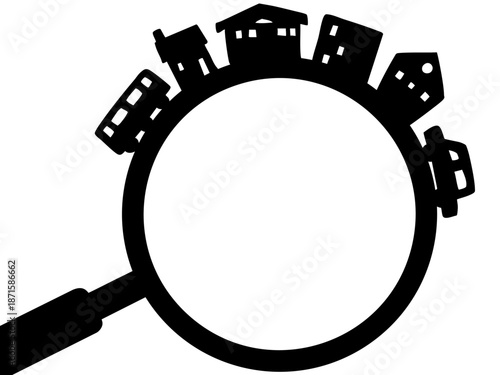 場所 調べる シルエット