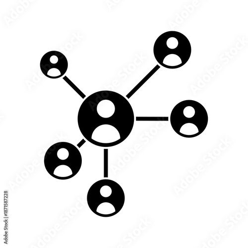 Distribution Network Icon. Business structure icon. Company, office, business network, hierarchy, employees, organization, agency, workplace, corporation and more.