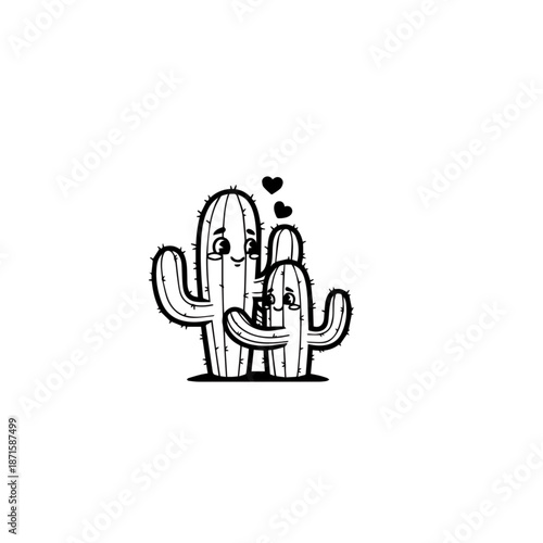 Cactus Couple Love