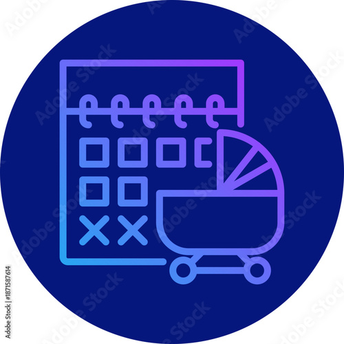 Maternity leave icon for employment, business, website, application, printing, document, poster design, etc