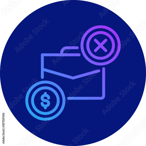 Severance employee icon for employment, business, website, application, printing, document, poster design, etc