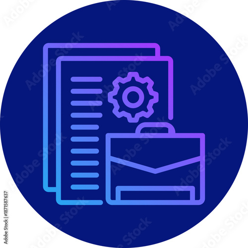 Job description icon for employment, business, website, application, printing, document, poster design, etc