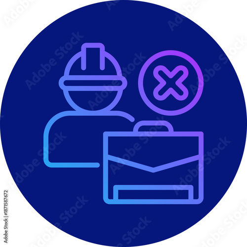 No job icon for employment, business, website, application, printing, document, poster design, etc