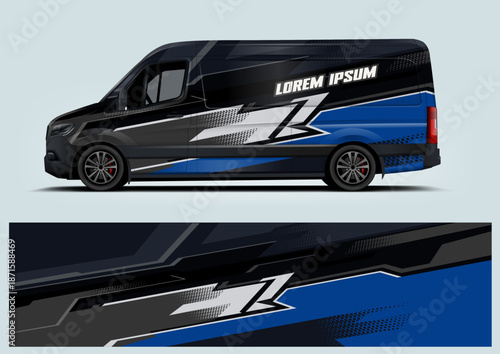 Car wrap livery design vector editable file.