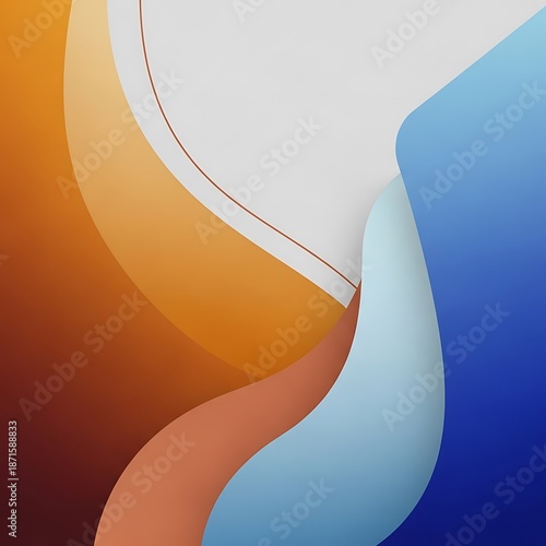 Wallpaper Mural Abstract Curved Shapes and Gradient Colors Creating Modern Graphic Design with Smooth Flow and Soft Edges in Minimalist Style Torontodigital.ca