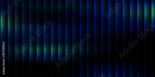 Futuristic ribbed texture with fractal glass effect and smooth fluted vertical lines of rainbow neon gradient. EPS 10