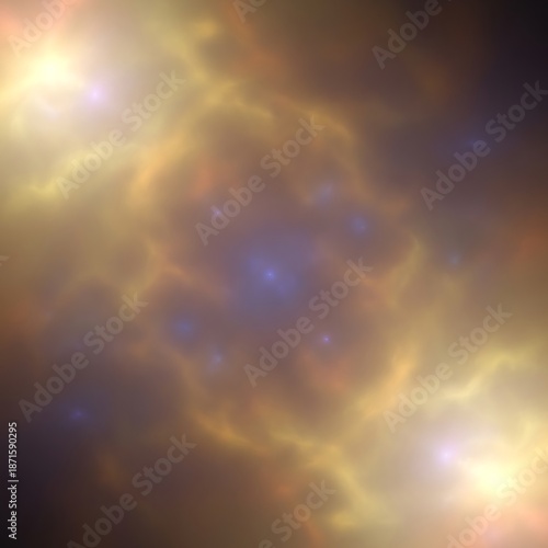 Wallpaper Mural Cosmic Nebula Formation with Glowing Gas Clouds and Star Clusters in Deep Space Abstract Illustration Torontodigital.ca