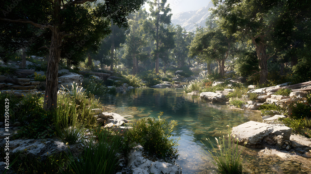 Obraz premium Environment forest plant green water