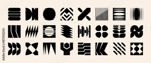 Distorted brutalist elements and primitive y2k shapes define this antidesign vector collection. Cyberpunk symbols and acid tech forms create a bold corporate identity with a postmodern edge.