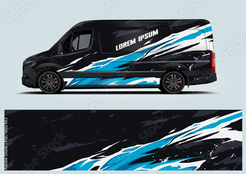 Car wrap livery design vector editable file.