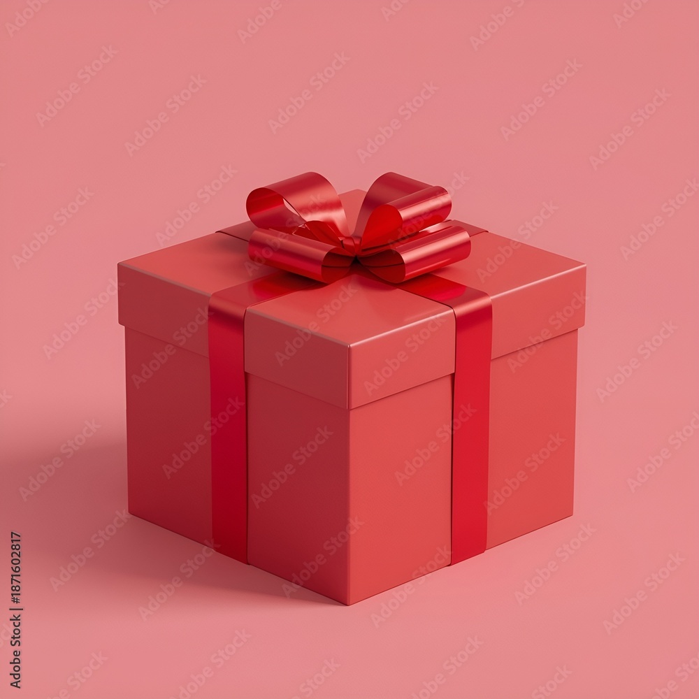Obraz premium red gift box
