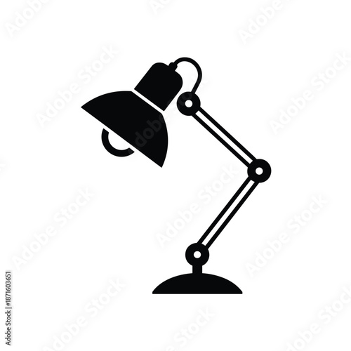 Illuminating workspace: Sleek desk lamp casting a focused beam, perfect for concentrated study, creative endeavors, and efficient work.