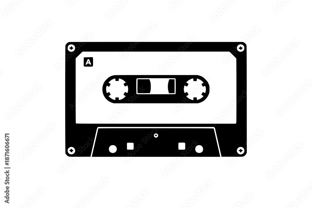 Fototapeta premium Simple Black Cassette Tape