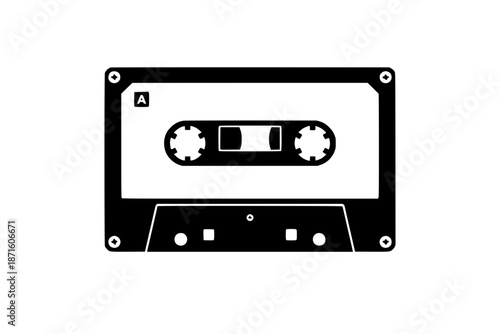 Simple Black Cassette Tape