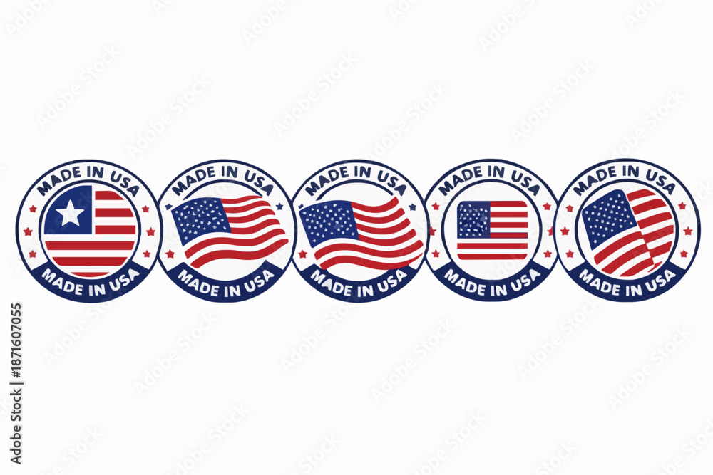 Fototapeta premium USA Made Labels Collection