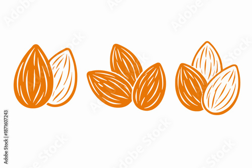 Simple Almonds Illustration