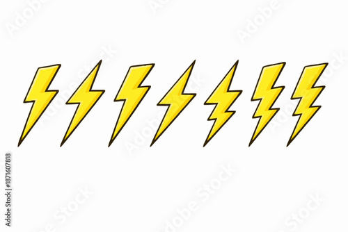 Simple Yellow Lightning Bolts