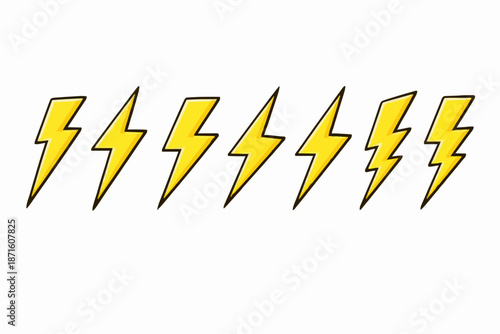 Simple Yellow Lightning Bolts